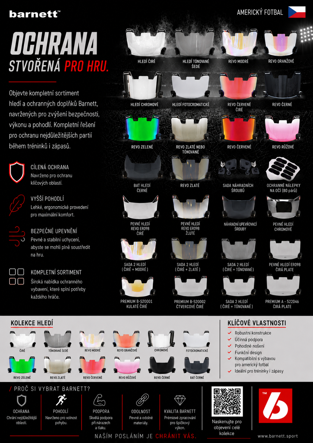 REVE Eye shield pro americký fotbal, REVO Clear
