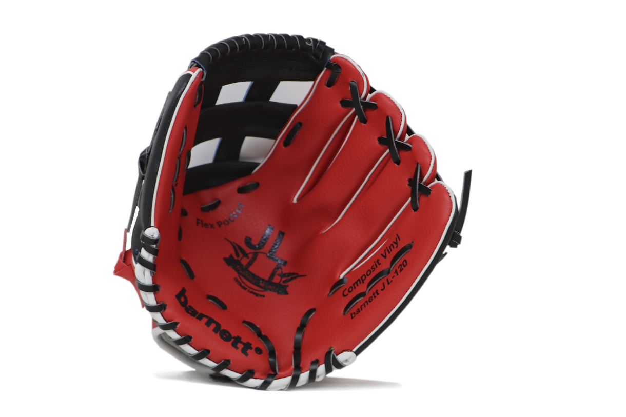 JL-120 - baseballová rukavice, outfield, polyuretan, velikost 12,5" červená