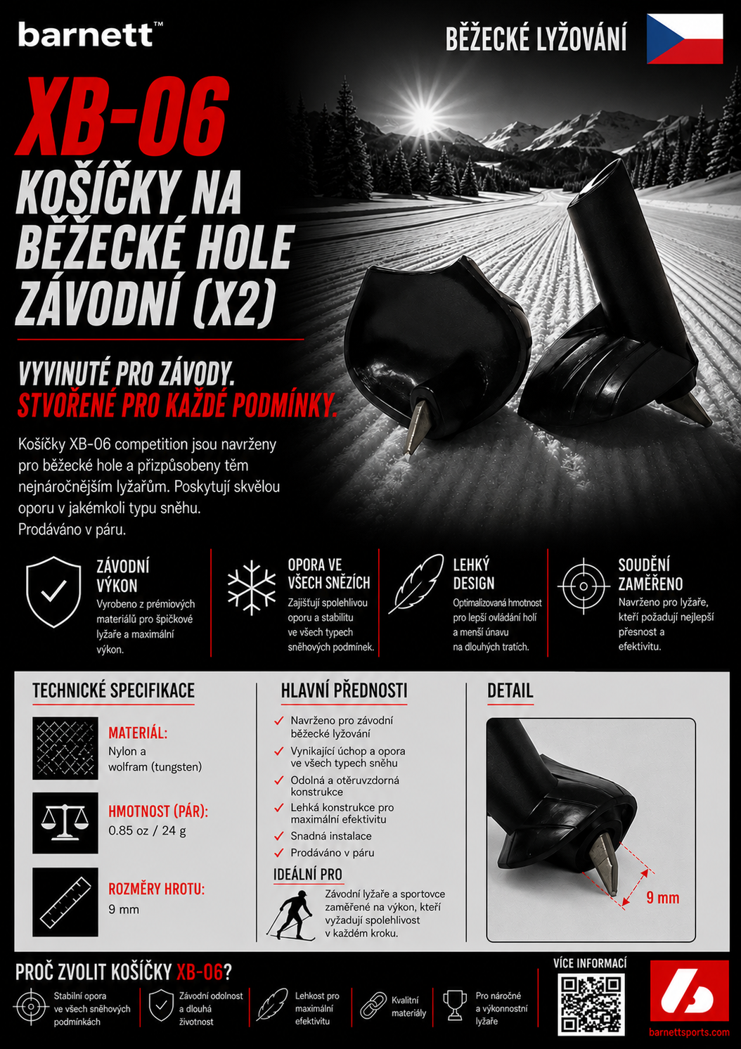 XB-06 Závodní kroužky pro bežecké hůlky