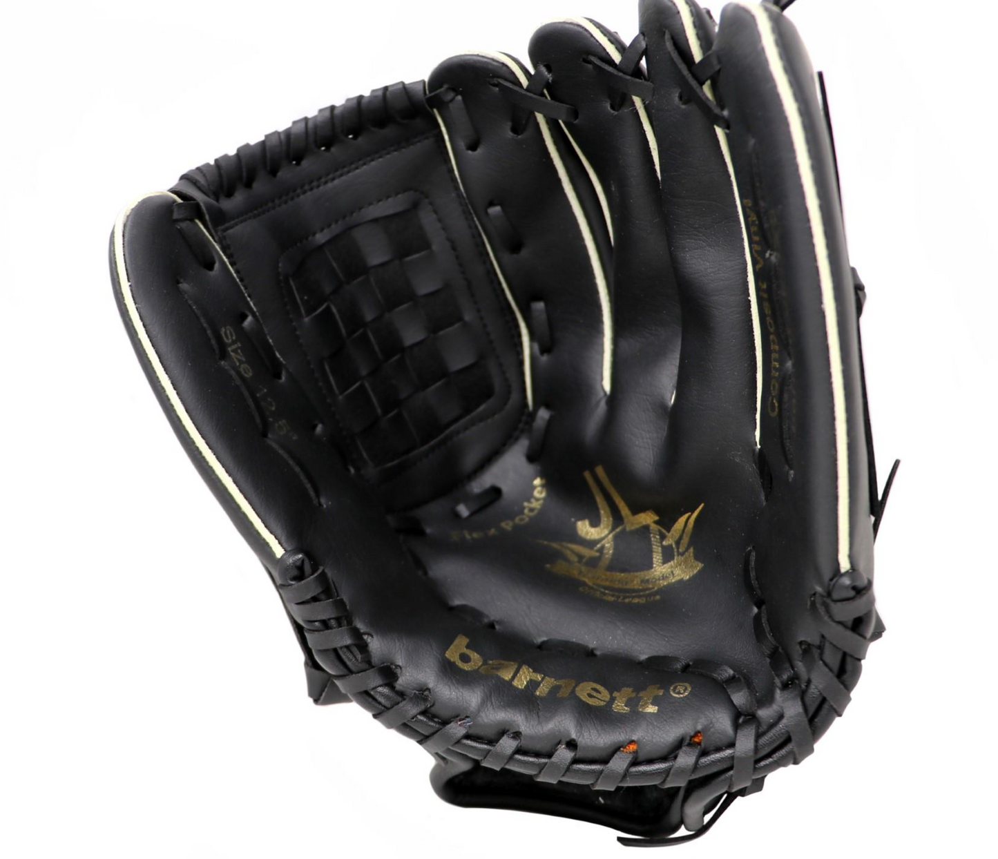 JL-125 Baseballová rukavice pro začátečníky, vinyl, outfield, vel. 12,5, černá