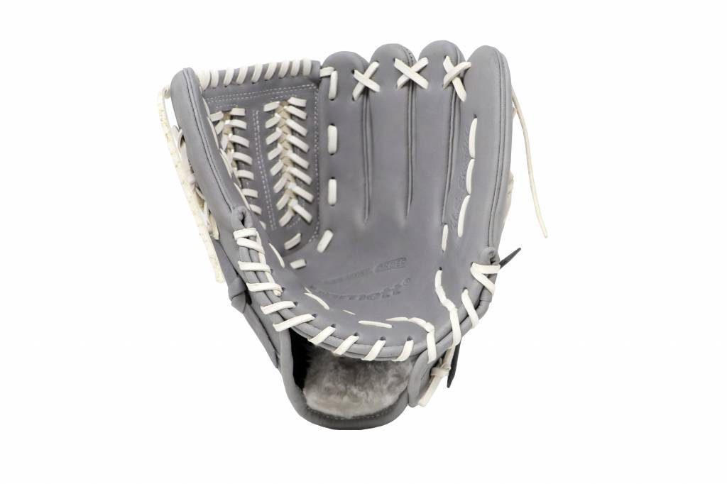 FL-120 Vysoce kvalitní kožené baseballové rukavice (plná kůže) infield / outfield / džbán, Šedá