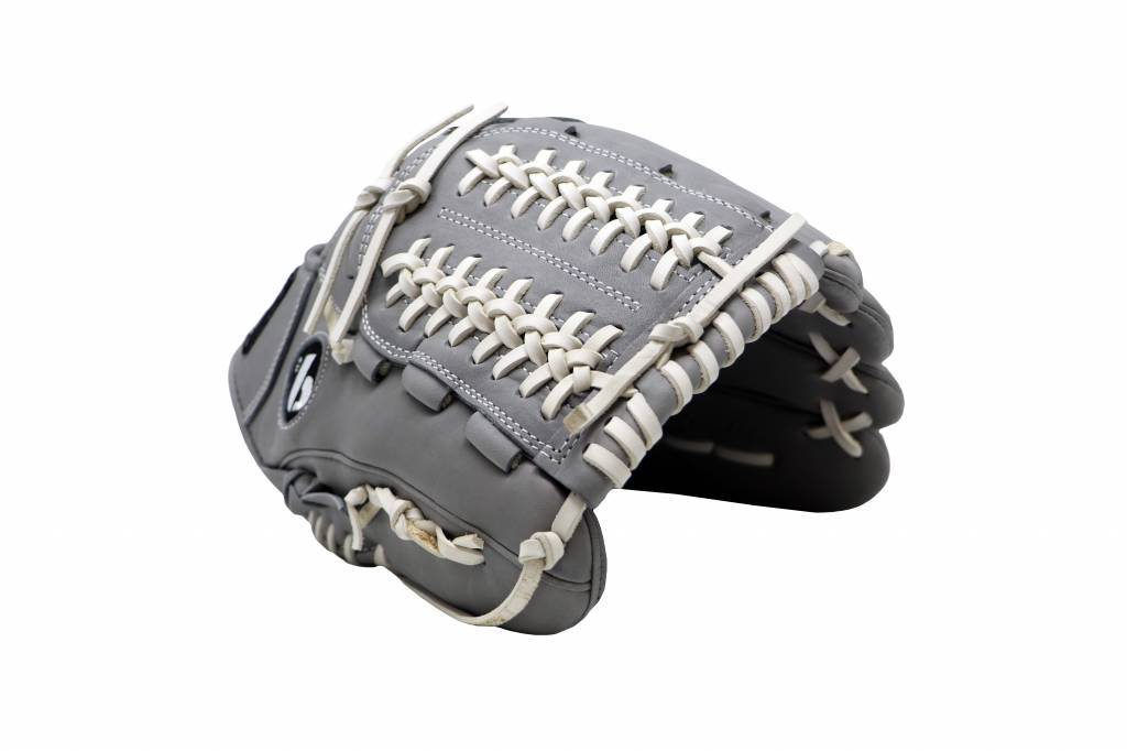FL-120 Vysoce kvalitní kožené baseballové rukavice (plná kůže) infield / outfield / džbán, Šedá