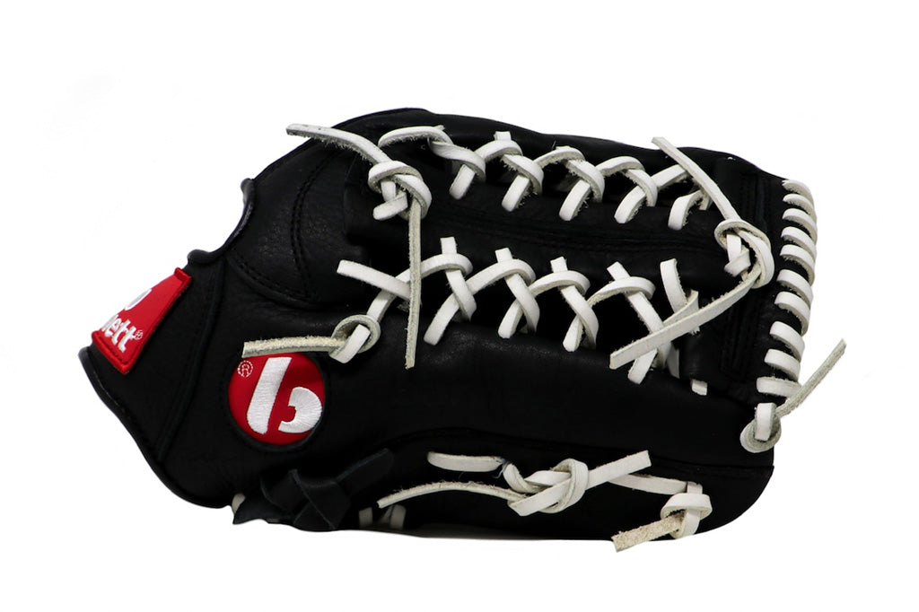 GL-125 Soutěžní kožená baseballová rukavice, outfield 12.5, černá