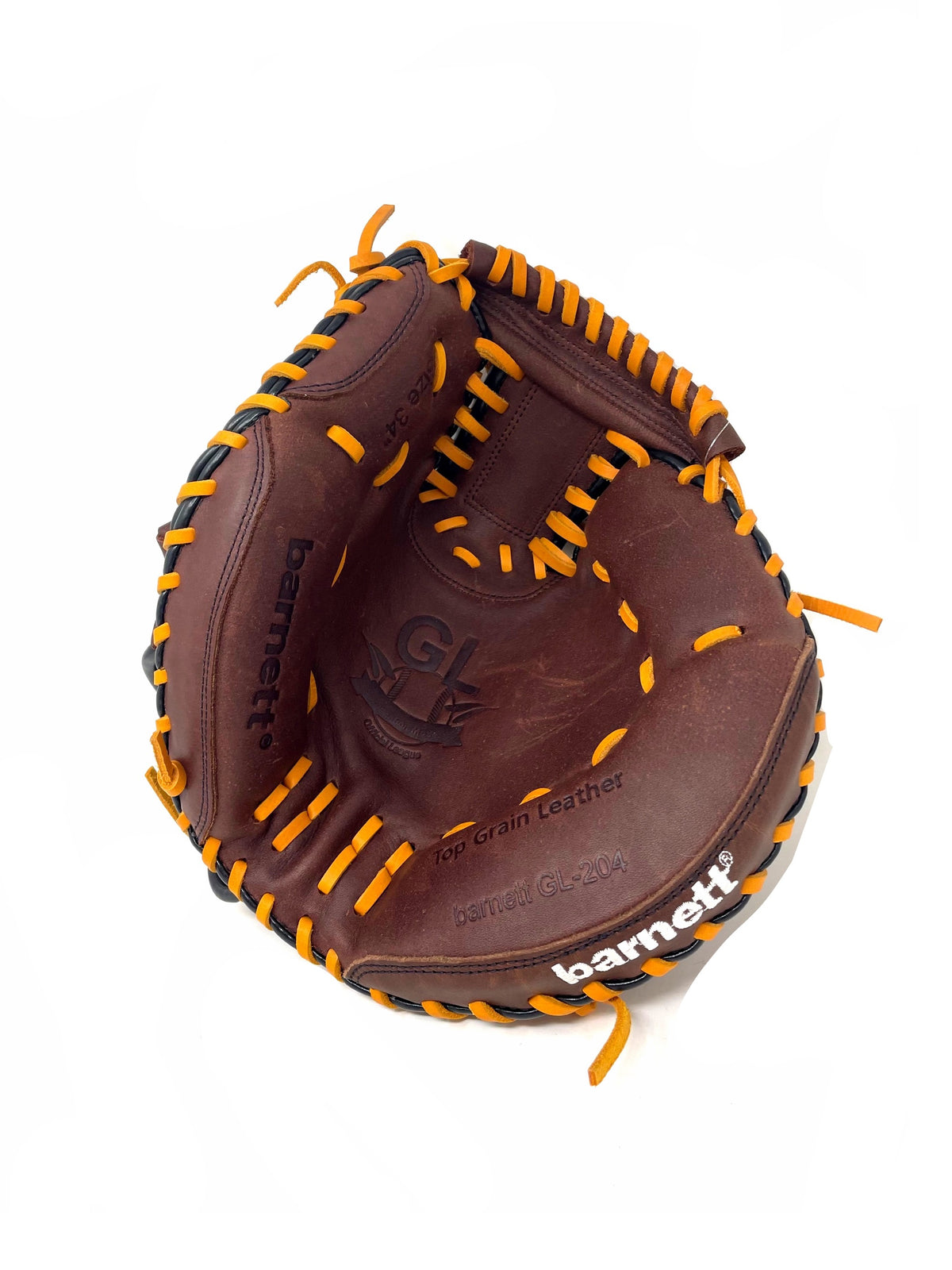GL-204 Baseballová rukavice z koženého chytání pro dospělé 34, hnědá