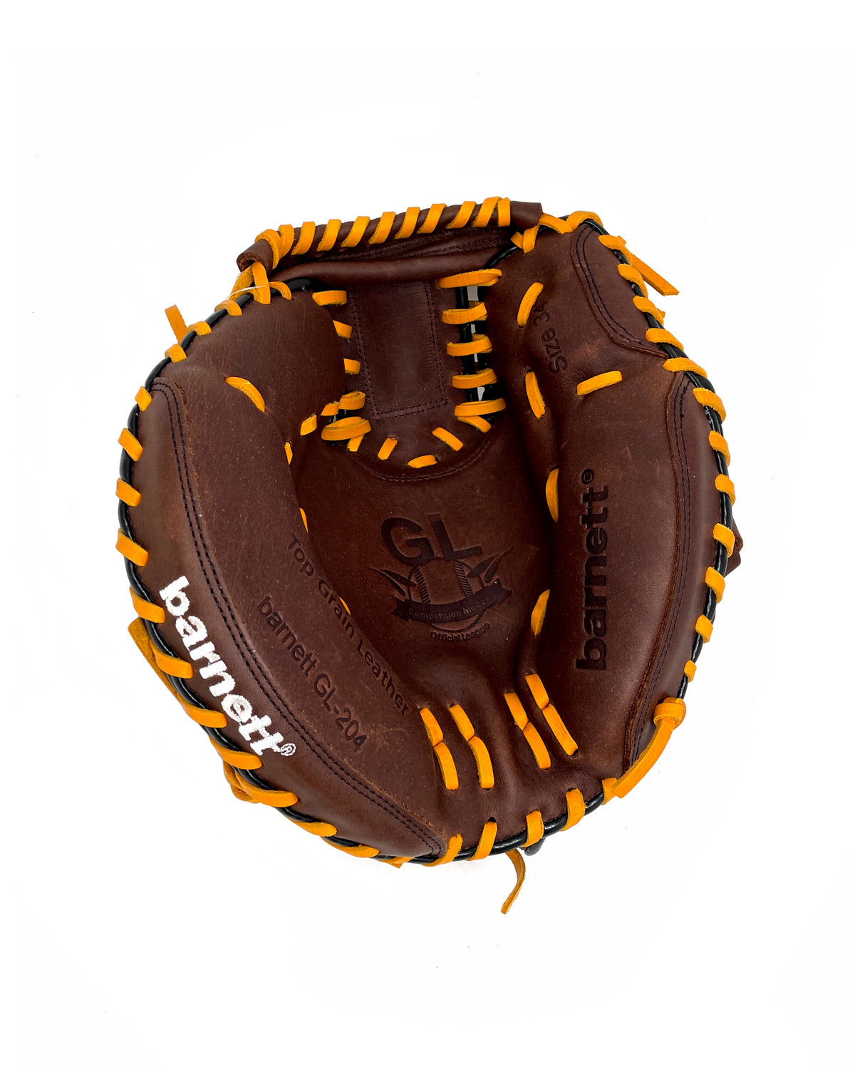 GL-204 Baseballová rukavice z koženého chytání pro dospělé 34, hnědá