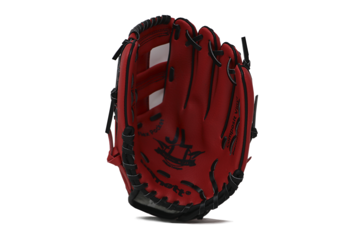JL-110 - Baseballová rukavice, outfield, polyuretan, 11", červená