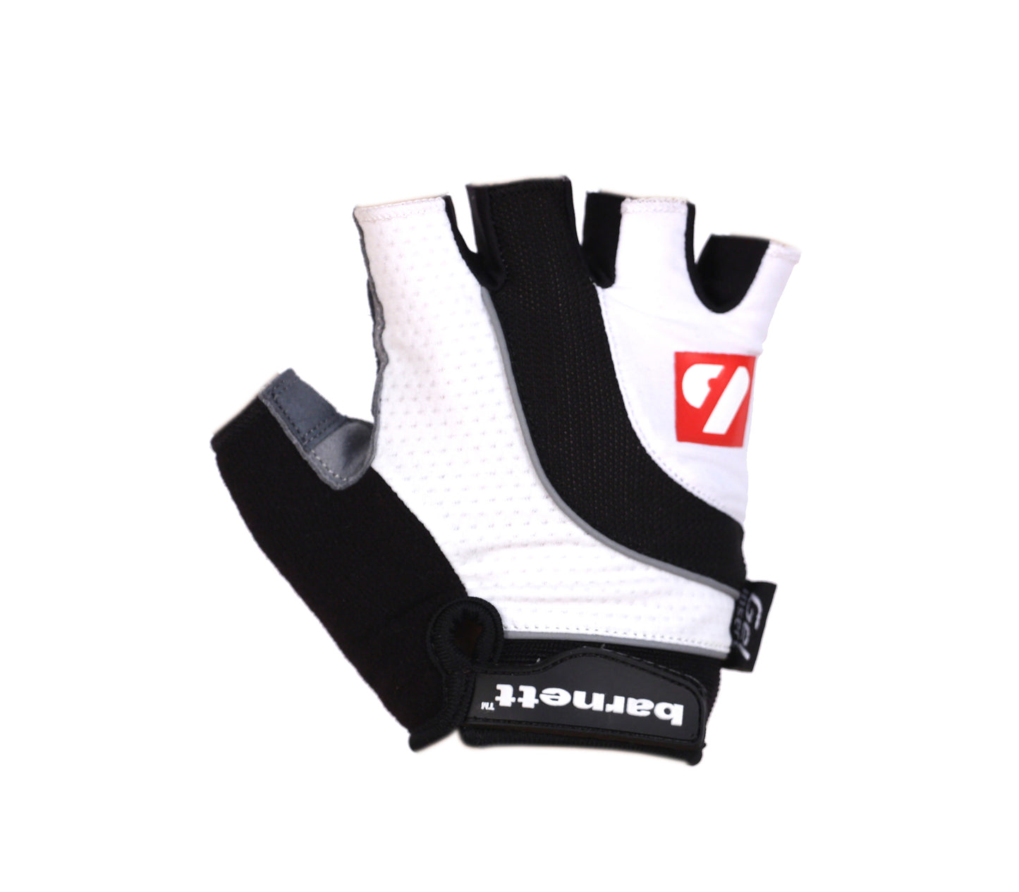 BG-04 Krátké cyklistické rukavice, bílá, cerná