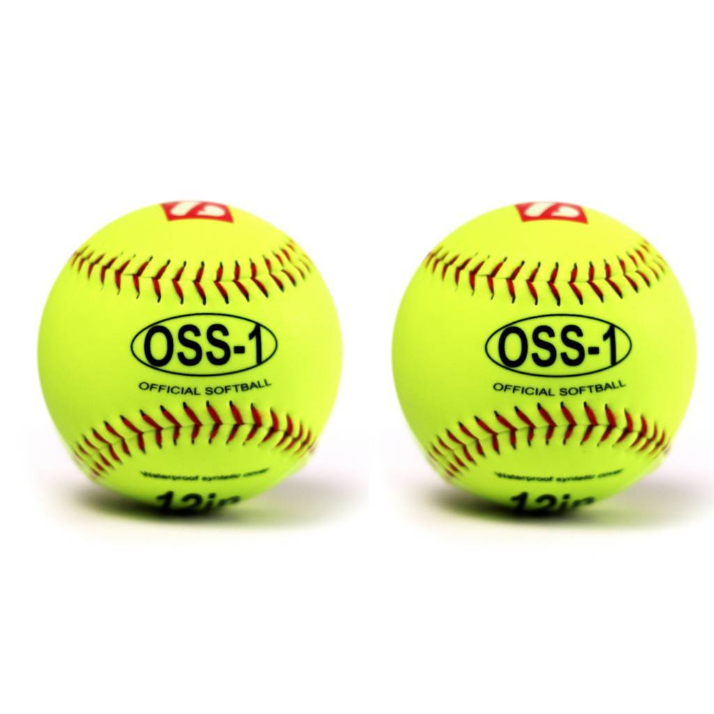 OSS-1 Tréninkový softbalový míč, velikost 12", žlutá, 2 ks