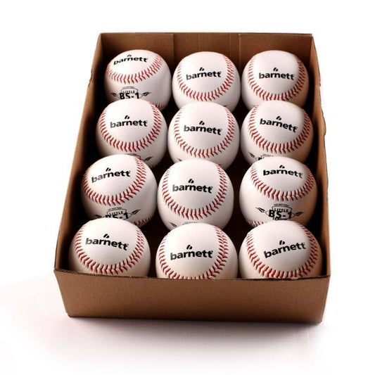 BS-1 Tréninkový baseballový míč pro začátečníky, velikost 9", bílá, 12 ks