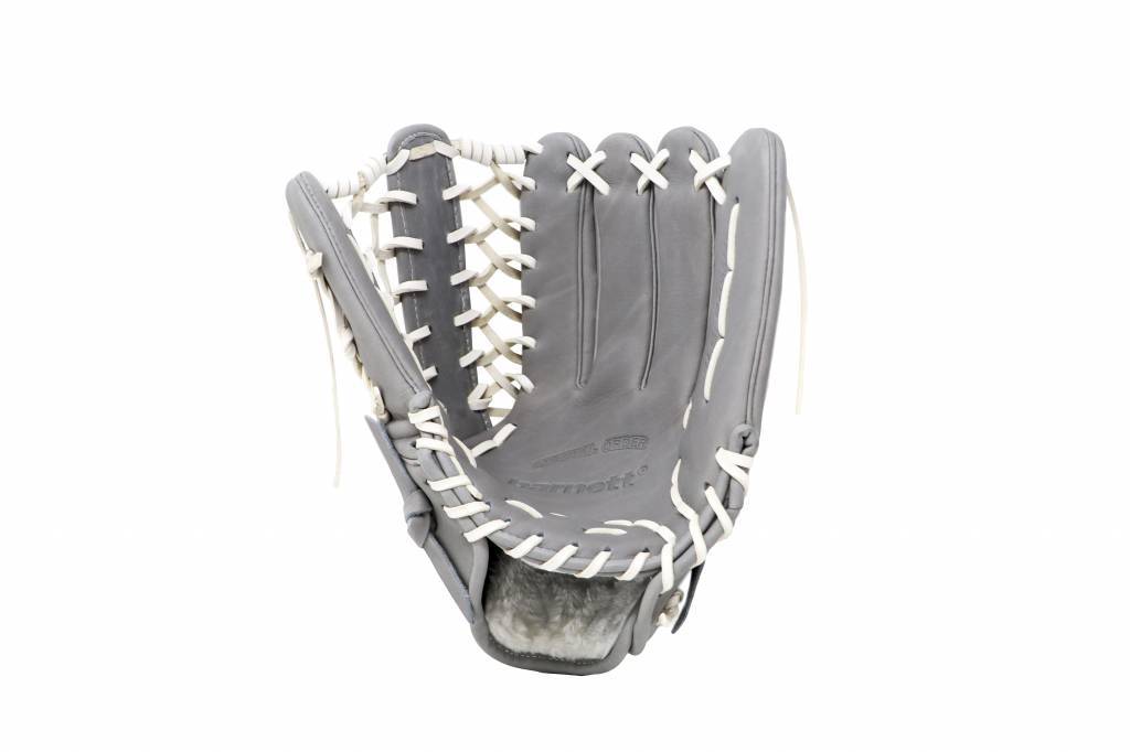 FL-127 vysoce kvalitní kožené baseballové rukavice infield / outfield / pitcher, světle šedá
