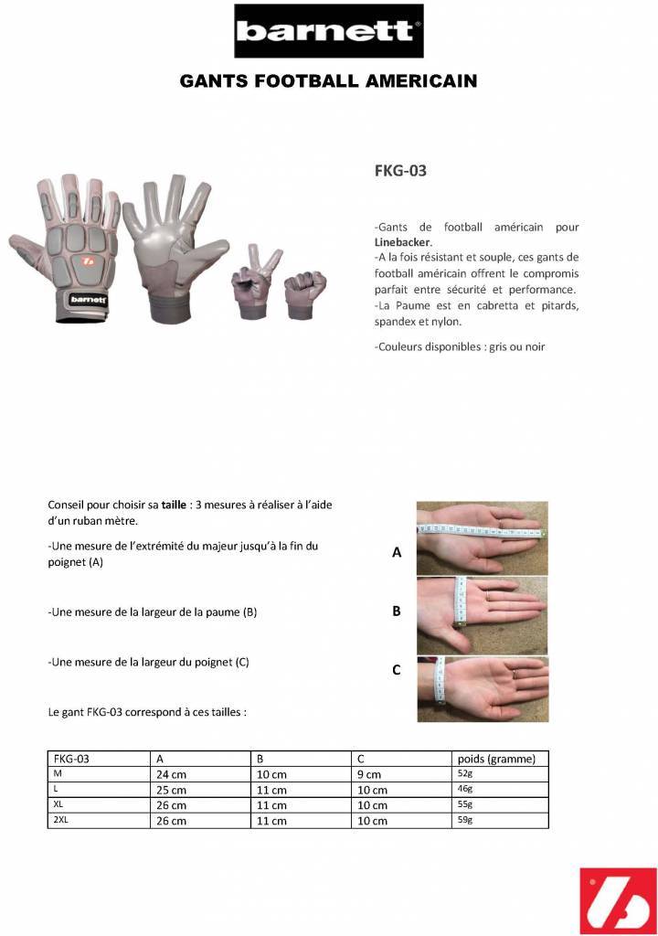 FKG-03 Vysoce kvalitní rukavice na americký fotbal, linebacker, LB,RB,TE, Černá